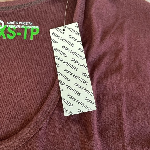 Urban Outfitters Drapey Wide Neck Oversized Tee in Chocolate Size XXS NWT - Picture 8 of 8